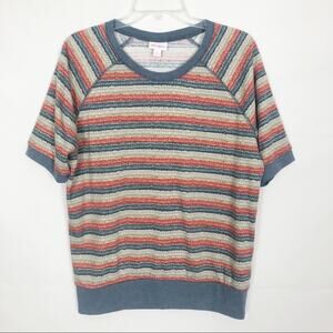LuLaRoe Pullover Blouson Striped Top